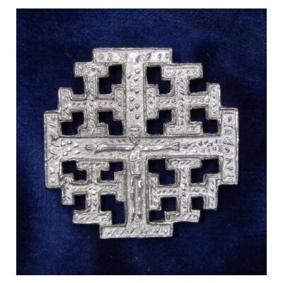 Zinnabzeichen "Kreuz von Jerusalem"