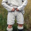 Bruche mittel (Unterhose) 13./14. Jhd., cremeweiß, maschinengenäht, Gr. S