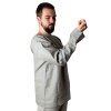 Leinenhemd, 13.-15. Jhd., mit rundem Ausschnitt, maschinengenäht, cremeweiß, Gr. S