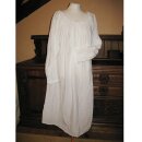Feine Renaissance-Chemise mit weitem Ausschnitt - Weiß, ca. 115cm Länge, Gr. M/L