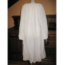 Feine Renaissance-Chemise mit weitem Ausschnitt - Weiß, ca. 115cm Länge, Gr. M/L