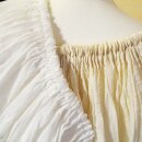 Feine Renaissance-Chemise mit weitem Ausschnitt - Weiß, ca. 115cm Länge, Gr. M/L
