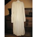Feine Renaissance-Chemise mit weitem Ausschnitt - Weiß, ca. 115cm Länge, Gr. M/L
