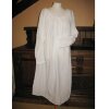 Feine Renaissance-Chemise mit weitem Ausschnitt - Weiß, ca. 115cm Länge, Gr. M/L