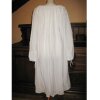 Feine Renaissance-Chemise mit weitem Ausschnitt - Weiß, ca. 115cm Länge, Gr. M/L