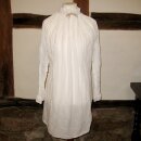 Feine Renaissance-Chemise mit Stehkragen (Damen & Herren) Weiß XS/S
