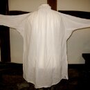 Feine Renaissance-Chemise mit Stehkragen (Damen & Herren) Weiß XS/S