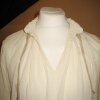 Feine Renaissance-Chemise mit Stehkragen (Damen & Herren) Weiß XS/S